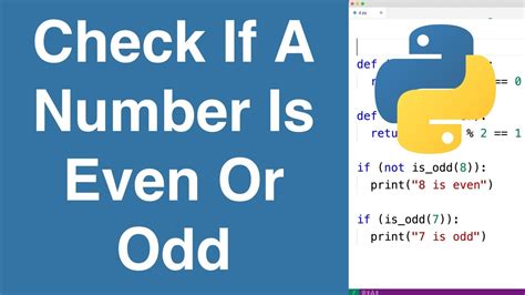 python isodd|How would I check if a number is odd in python without using .
